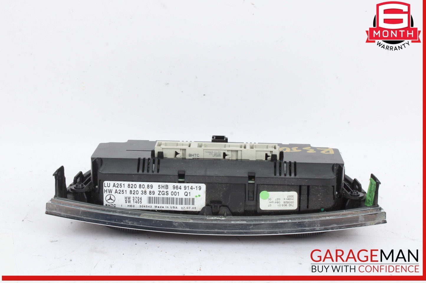 06-08 Mercedes-Benz R350 A/C Heater Climate Control Switch 2518208089 OEM