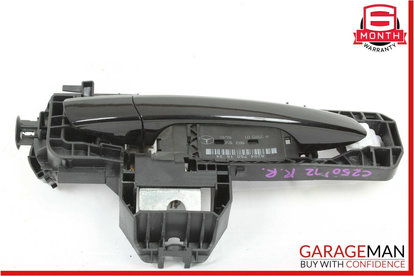 08-14 Mercedes W204 C250 Rear Right Passenger Side Exterior Door Handle Black