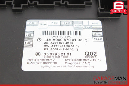 07-13 Mercedes W221 S550 S400 Rear Right or Left Side Door Control Module OEM