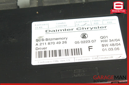 03-11 Mercedes W219 CLS55 AMG E350 Front Left Side Under Seat Control Module OEM
