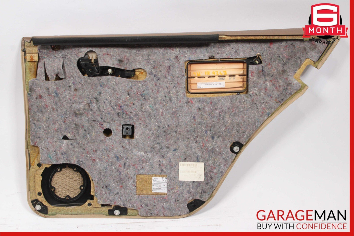 96-03 Mercedes W210 E320 Rear Left Side Interior Door Trim Panel Leather Java
