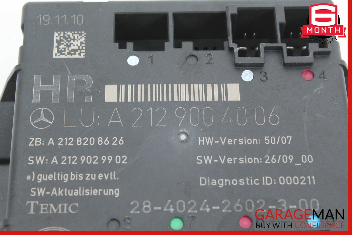 08-18 Mercedes C250 C350 E350 E550 Rear Right Side Door Control Module Unit