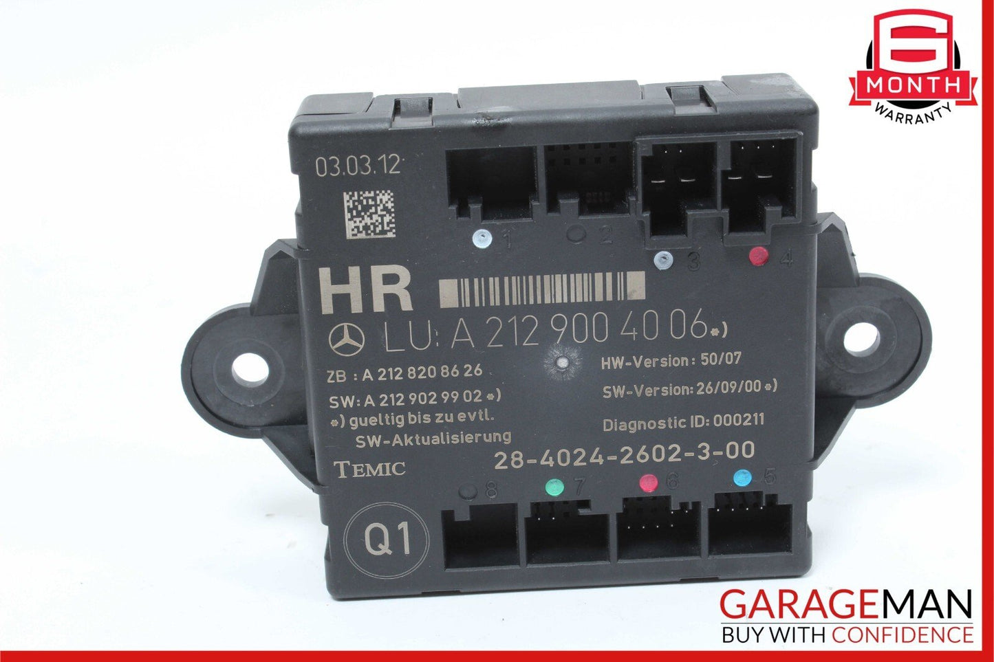 08-18 Mercedes X204 GLK350 C250 Rear Right Side Door Control Module Unit OEM