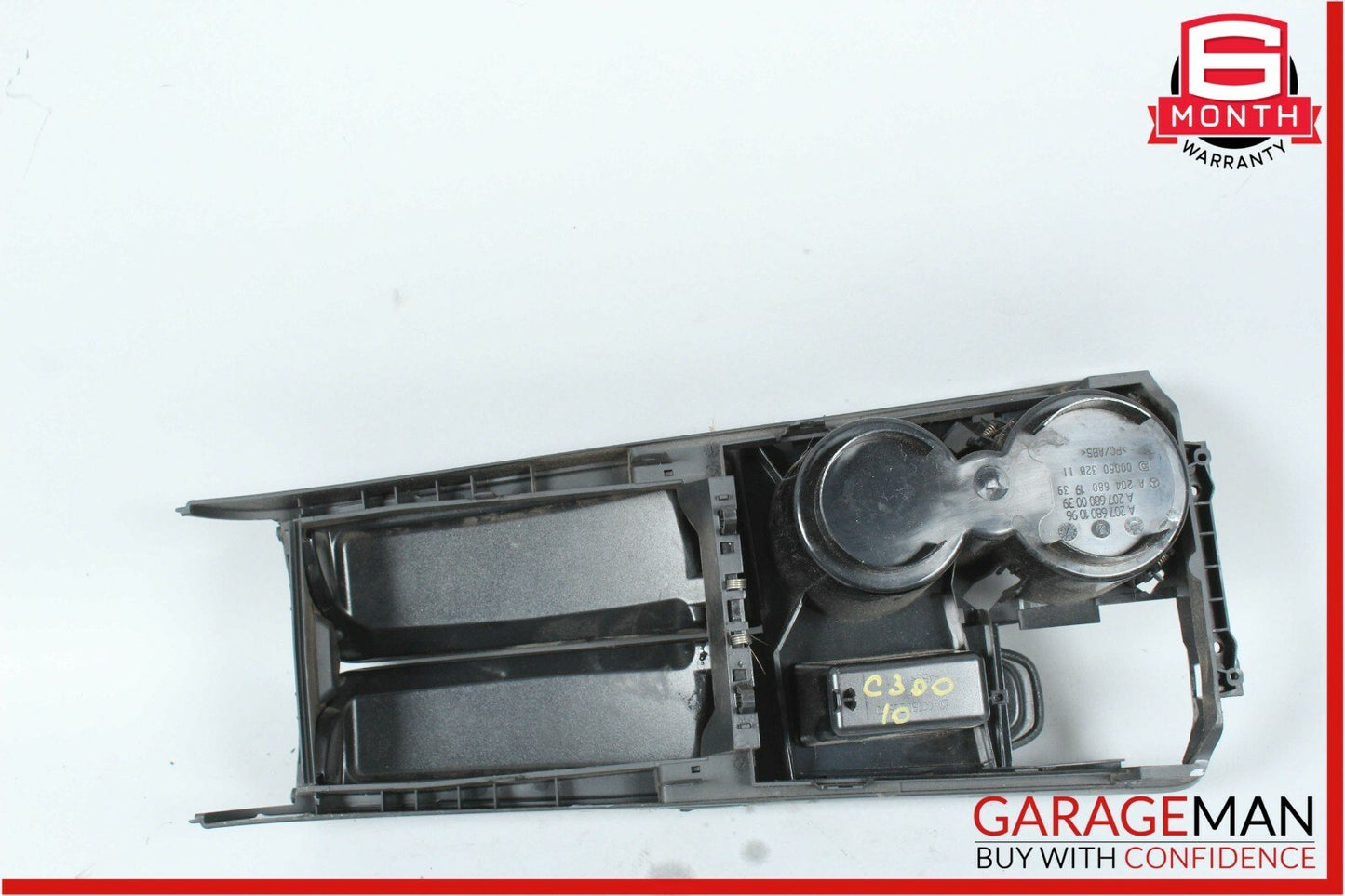 08-14 Mercedes W204 C300 Console Arm Rest Cup Holder Tray Compartment Assembly
