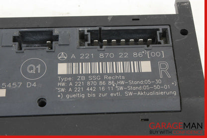 07-09 Mercedes W221 S550 Front Right Passenger Side Under Seat Control Unit Q1
