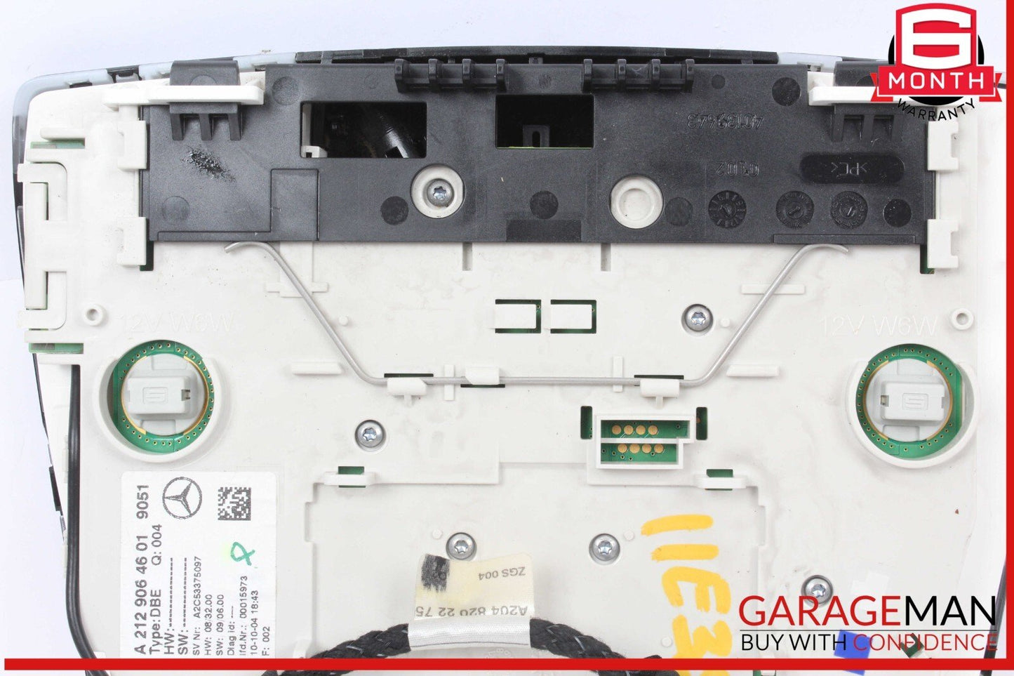 10-16 Mercedes W212 E350 Wagon Front Overhead Dome Light Lamp Reading Map