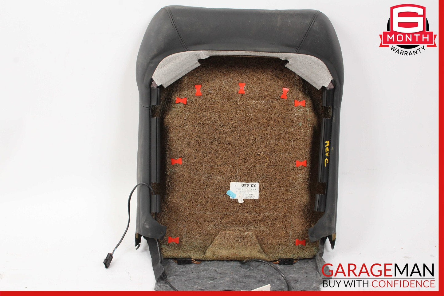 02-04 Mercedes W203 C32 AMG Front Right or Left Top Upper Seat Cushion Black OEM