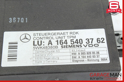 06-13 Mercedes E350 CL550 R350 GL450 TPMS Tire Pressure Control 1645403762 OEM