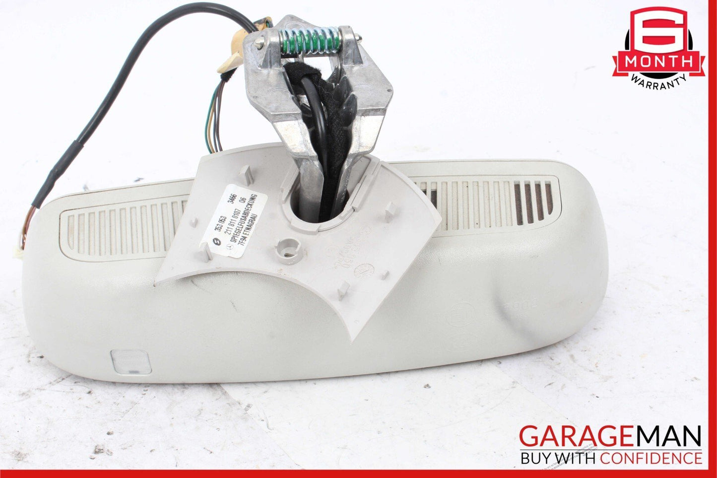 07-09 Mercedes W211 E350 E550 E63 AMG Interior Top Upper Rear View Mirror Grey