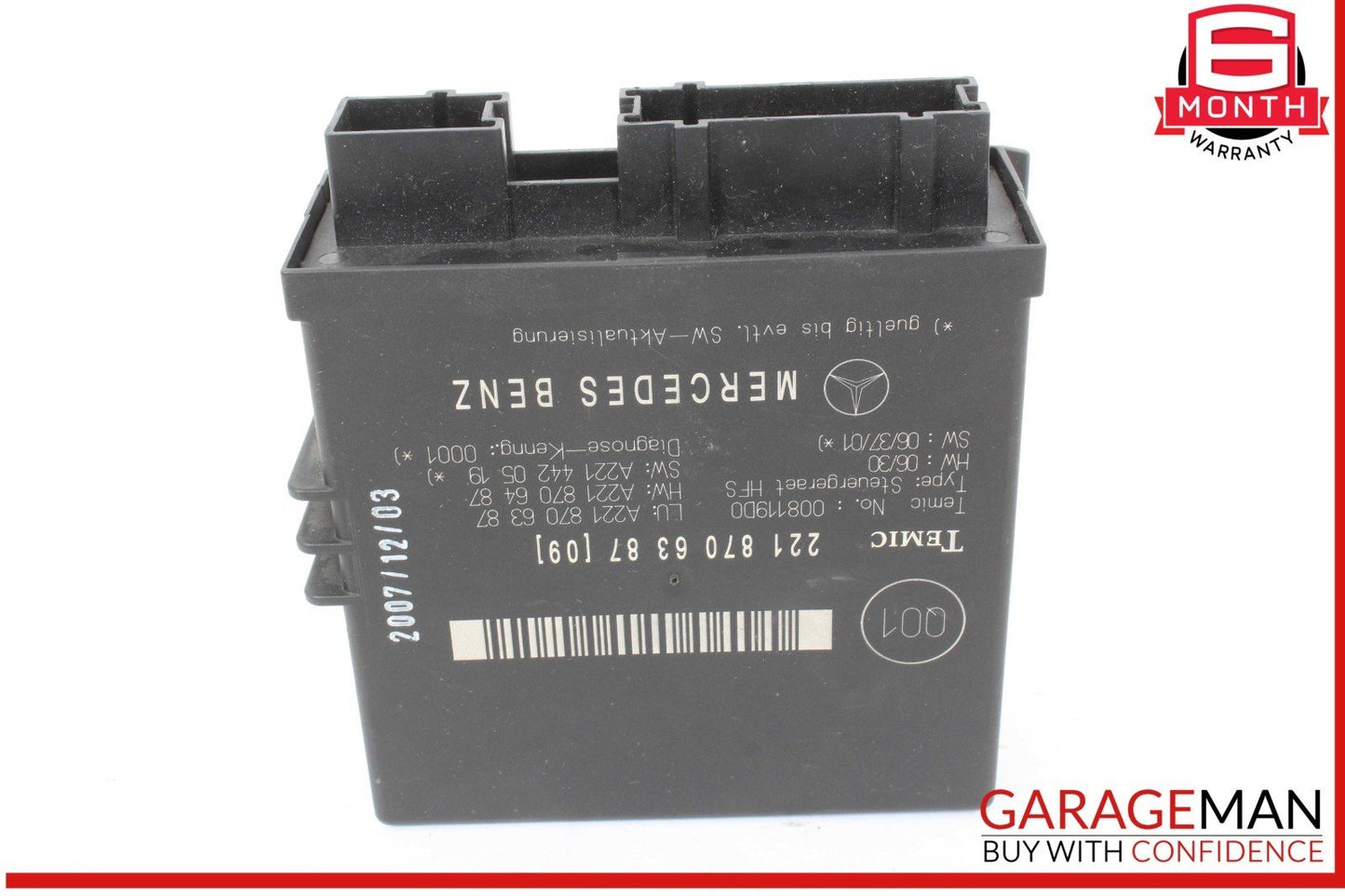 07-09 Mercedes W221 S550 S63 AMG Trunk Release Remote Open Close Module OEM