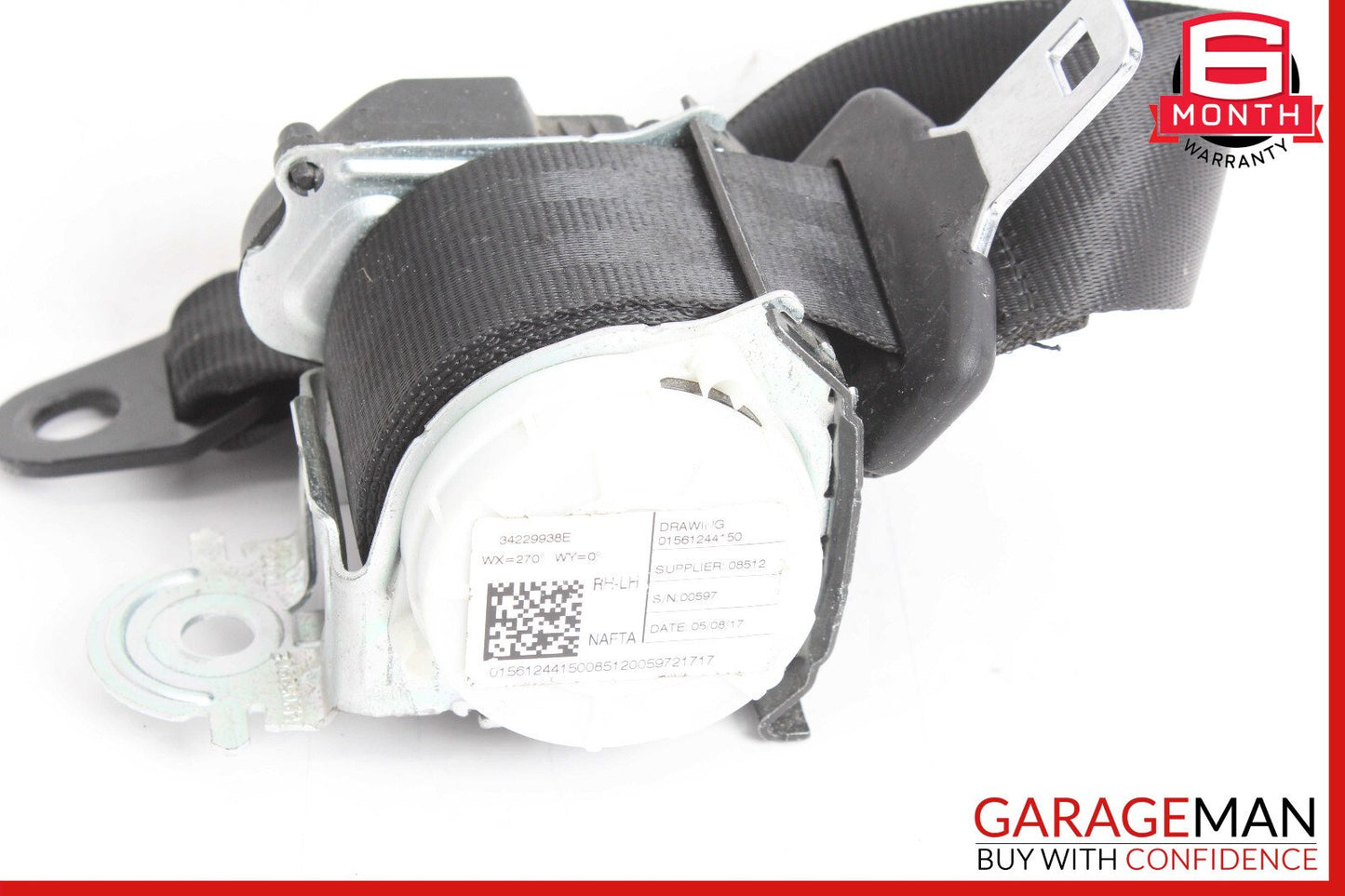 17-22 Alfa Romeo Stelvio Rear Right Seatbelt Seat Belt Retractor OEM