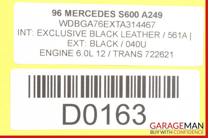 94-99 MERCEDES W140 S500 S600 HEATED SEATS CONTROL MODULE RELAY OEM