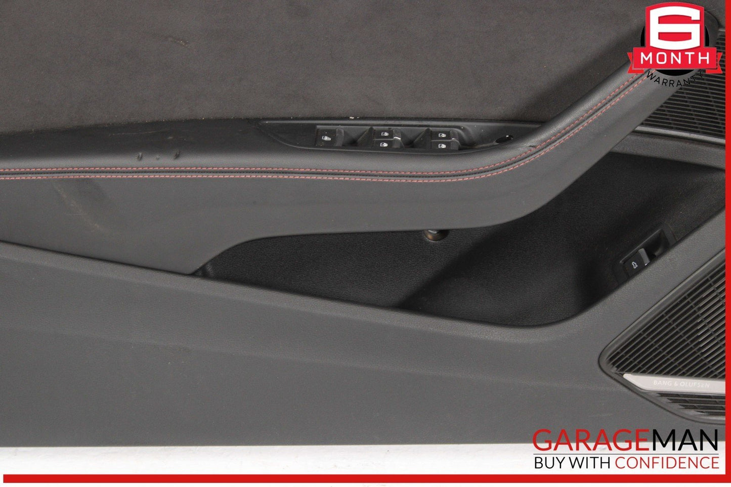 18-24 Audi S5 A5 RS5 Front Left Door Panel Trim Leather / Suede Black OEM