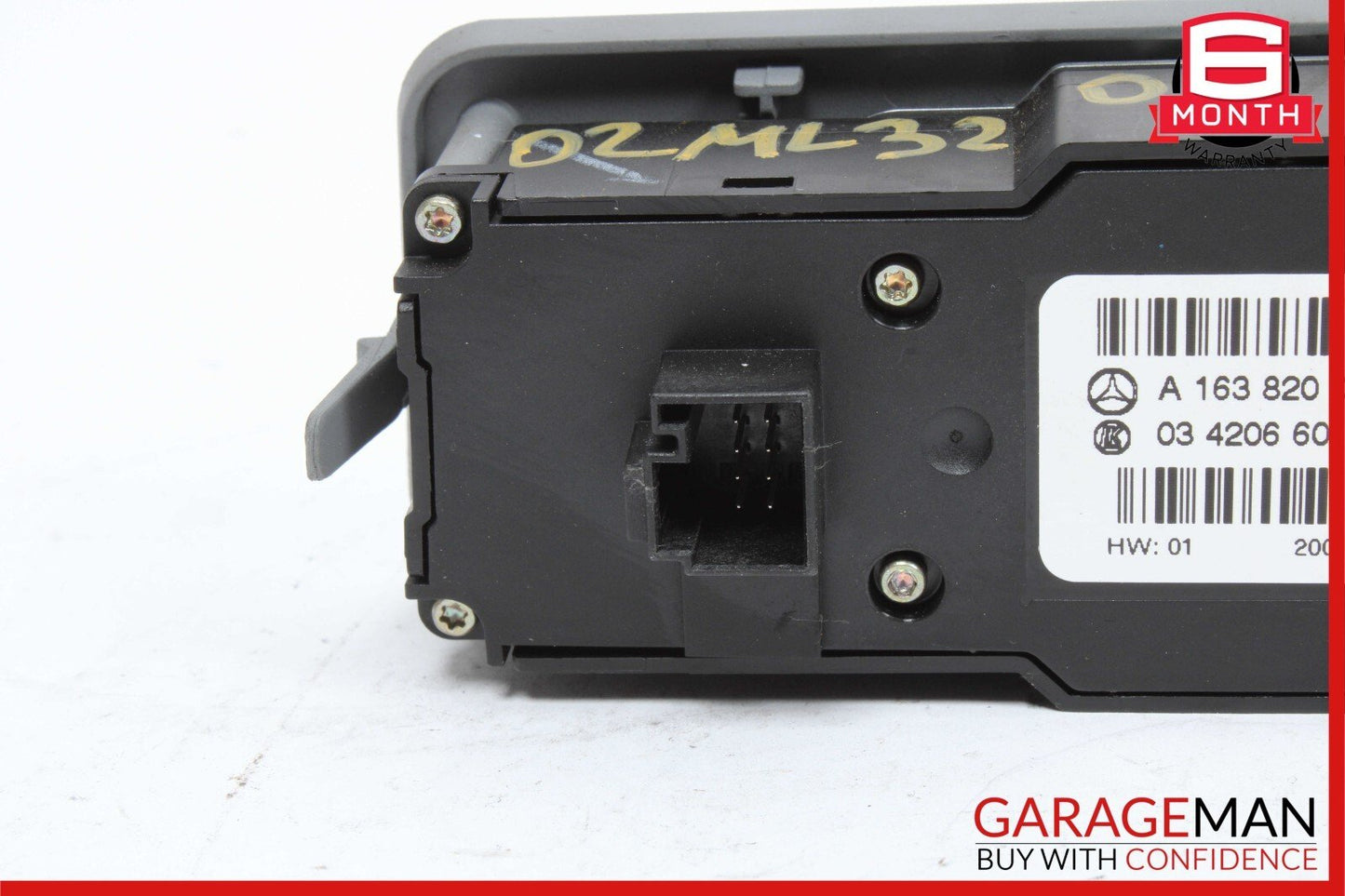 02-05 Mercedes W163 ML320 Rear Window Switch w/ Climate Control 1638200326 OEM