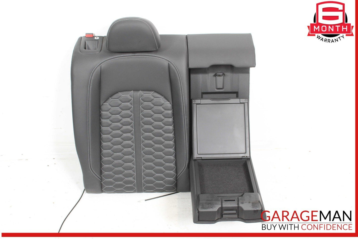 18-23 Audi RS5 Rear Right Side Upper Seat Cushion w/ Armrest Black OEM