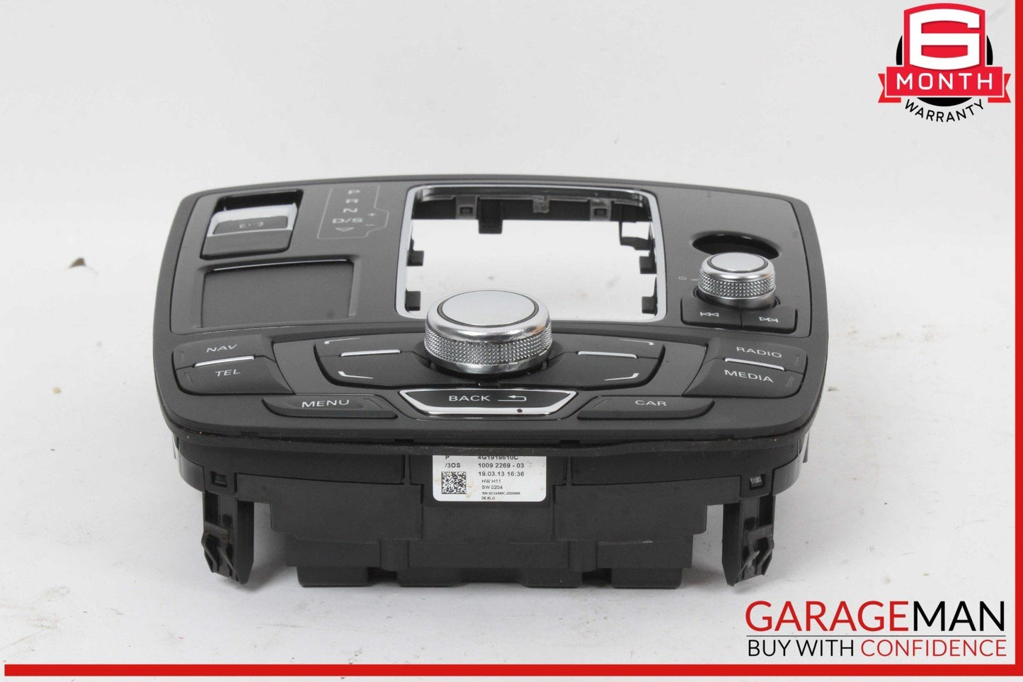 12-15 Audi A6 Front Center Console MMI Gear Shifter Bezel 4G1919610C OEM