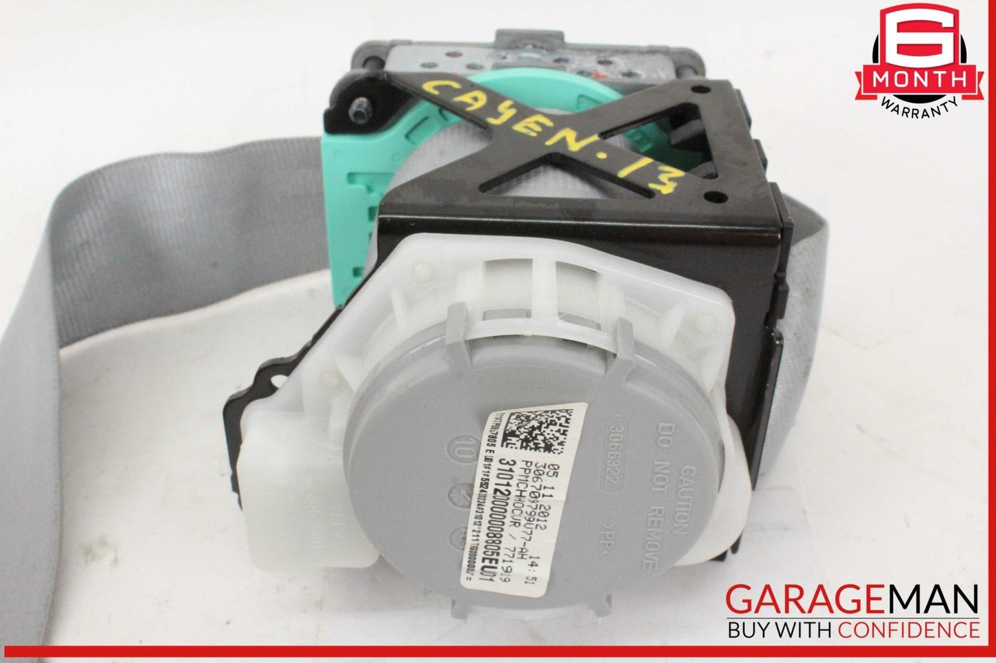 11-14 Porsche Cayenne 958 AWD Rear Left Driver Side Seat Belt 306709799 OEM