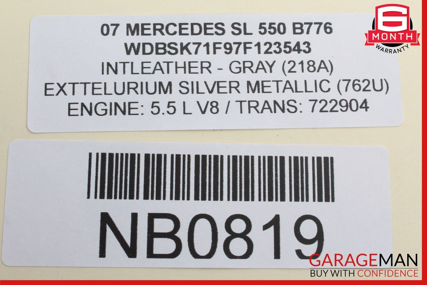 06-12 Mercedes R230 SL550 GL450 Communication Control Module 2198200926 OEM