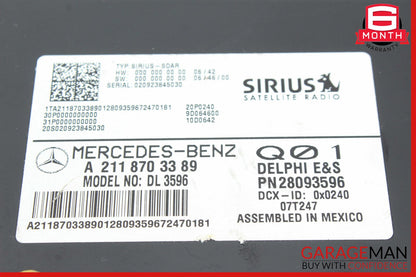 03-09 Mercedes X164 GL450 ML320 CL550 Sirius Satellite Radio Receiver OEM