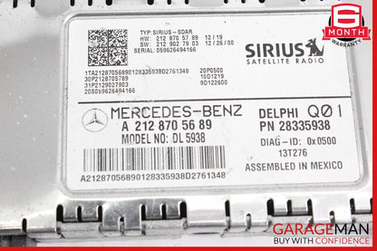 10-17 Mercedes W212 E350 C250 C300 Sirius Satellite Radio Receiver Module Unit