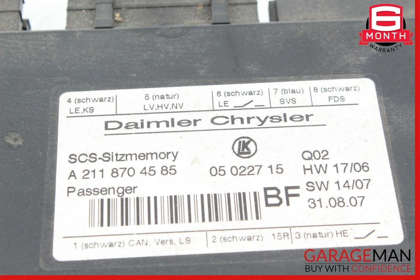 03-13 Mercedes GL450 R350 CLS550 ML350 Front Right Side Seat Control Module Unit