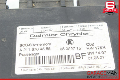 03-13 Mercedes GL450 R350 CLS550 ML350 Front Right Side Seat Control Module Unit