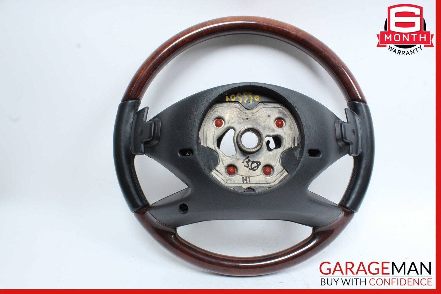 10-13 Mercedes W221 S550 S600 Steering Wheel w/ Paddle Shifters Black Wood OEM