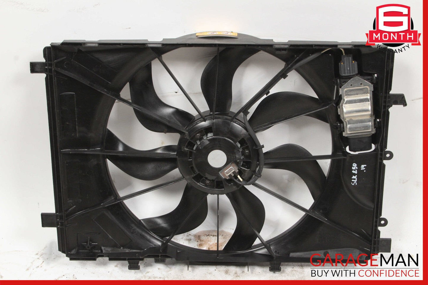 12-20 Mercedes R172 SLK250 CLA250 Engine Radiator Cooling Fan Motor Shroud Assy