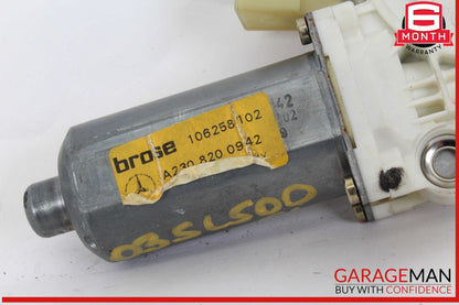 03-12 Mercedes R230 SL500 CL600 Front Left Side Door Window Regulator Motor OEM