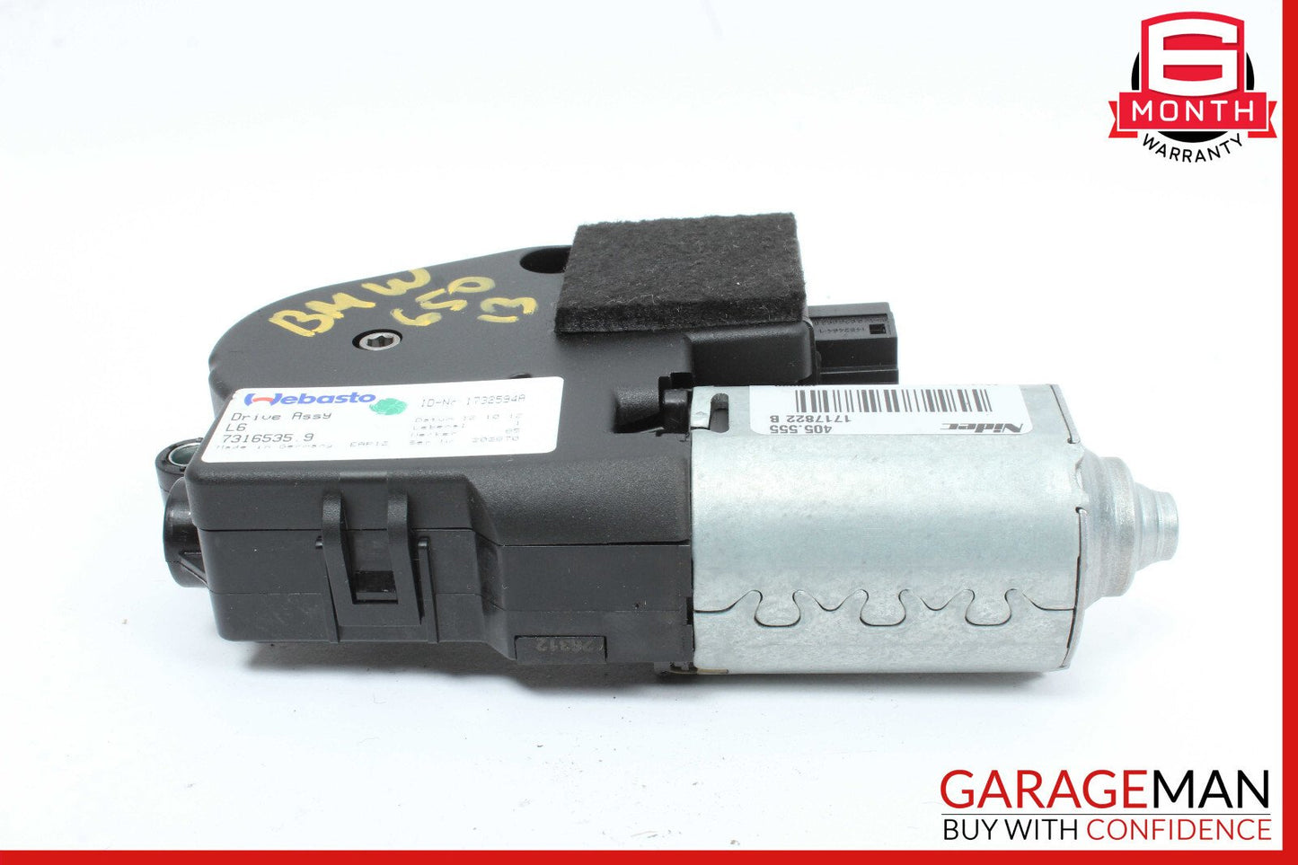 13-19 BMW 650i F06 Sunroof Sun Roof Motor OEM