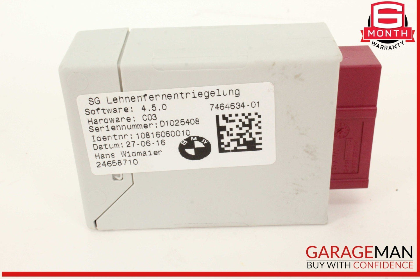 16-22 BMW X1 F48 Front Seat Backrest Control Module Unit 7464634 OEM