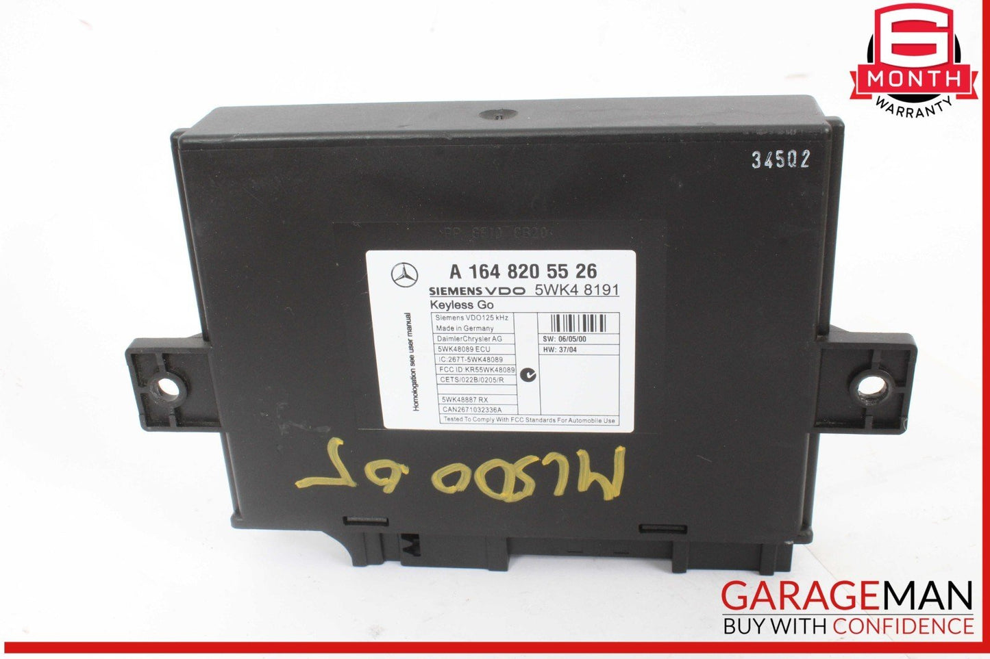 06-12 Mercedes W164 ML500 ML350 ML63 AMG Keyless Go Controller Module Unit OEM