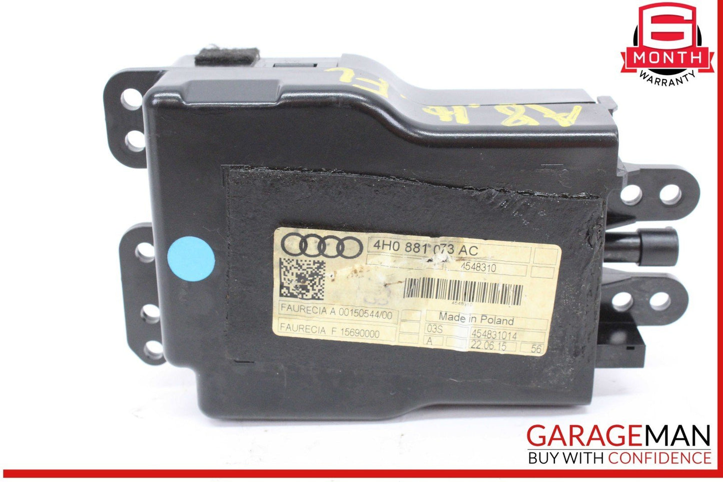 11-18 Audi A8 S8 Front Left Driver Side Seat Air Pump 4H0881073AC OEM