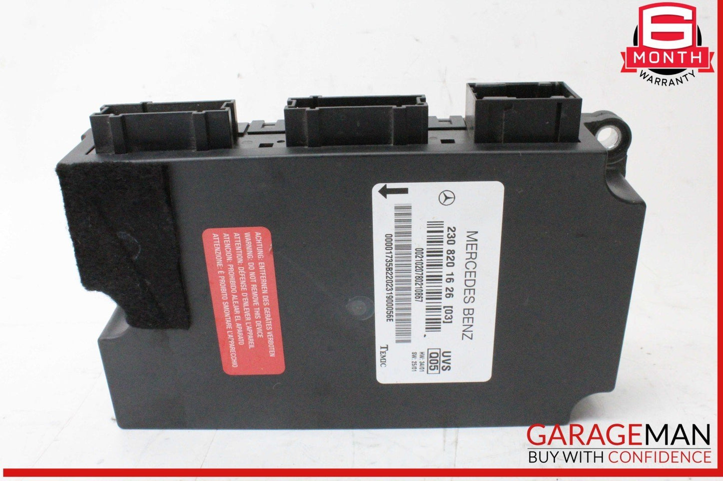 03-08 Mercedes R230 SL500 SL65 AMG Roof Convertible Top Module Control Unit OEM