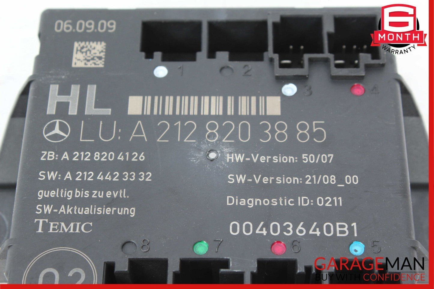 08-18 Mercedes W212 E350 CLS550 C300 Rear Left Door Control Module Unit