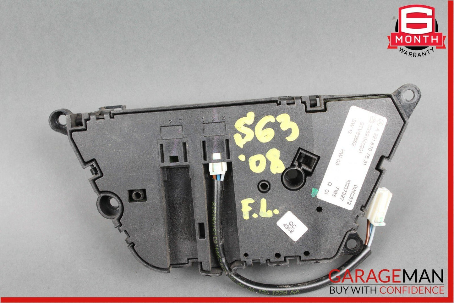 07-13 Mercedes W221 S63 CL63 Front Left Driver Seat Control Memory Switch OEM