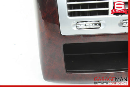 07-13 Mercedes W221 S550 Rear Center Console AC A/C Air Vent Trim Bezel Wood OEM