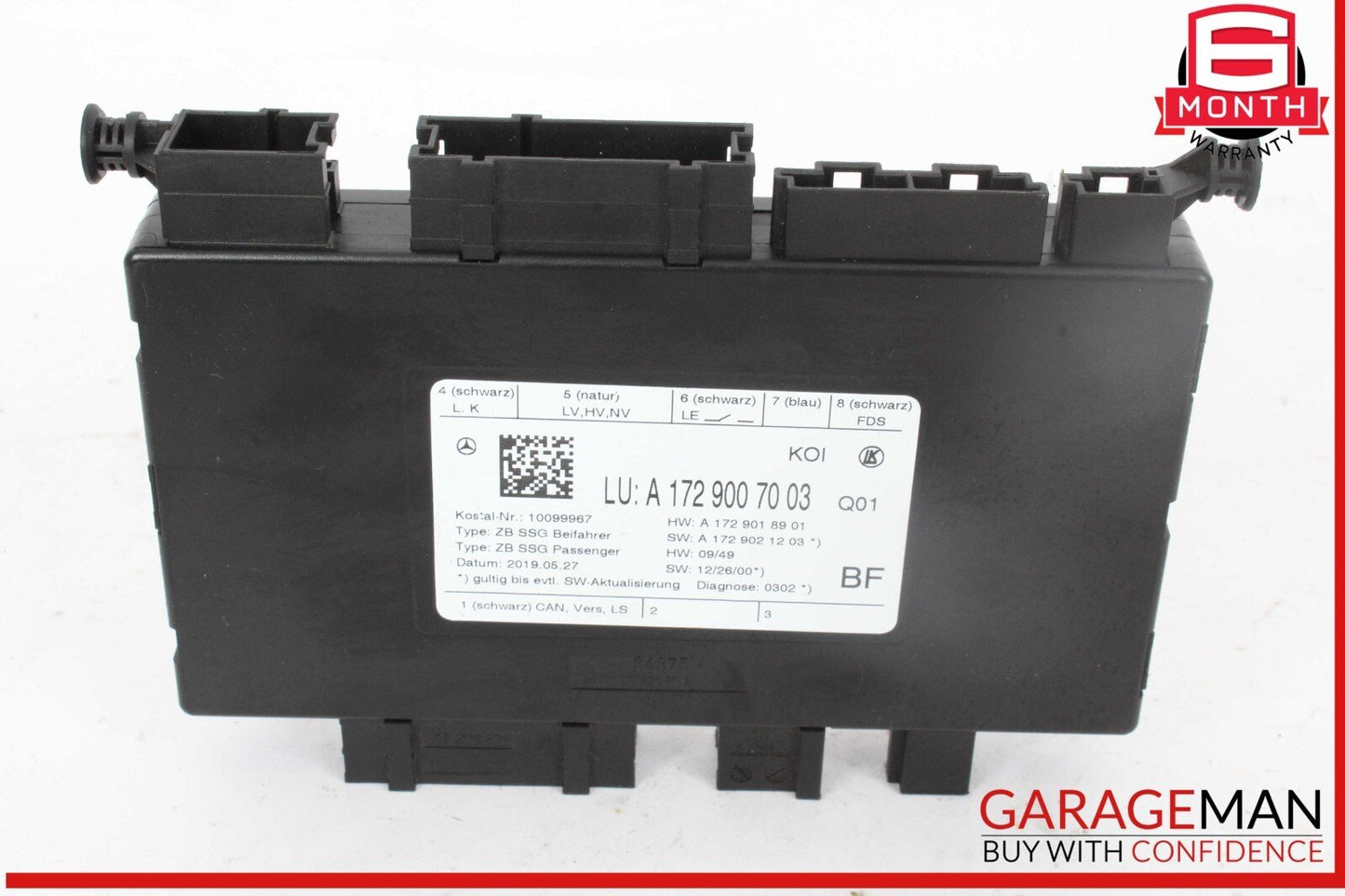08-20 Mercedes R172 SLC43 AMG C300 Front Right Side Seat Control Module Unit