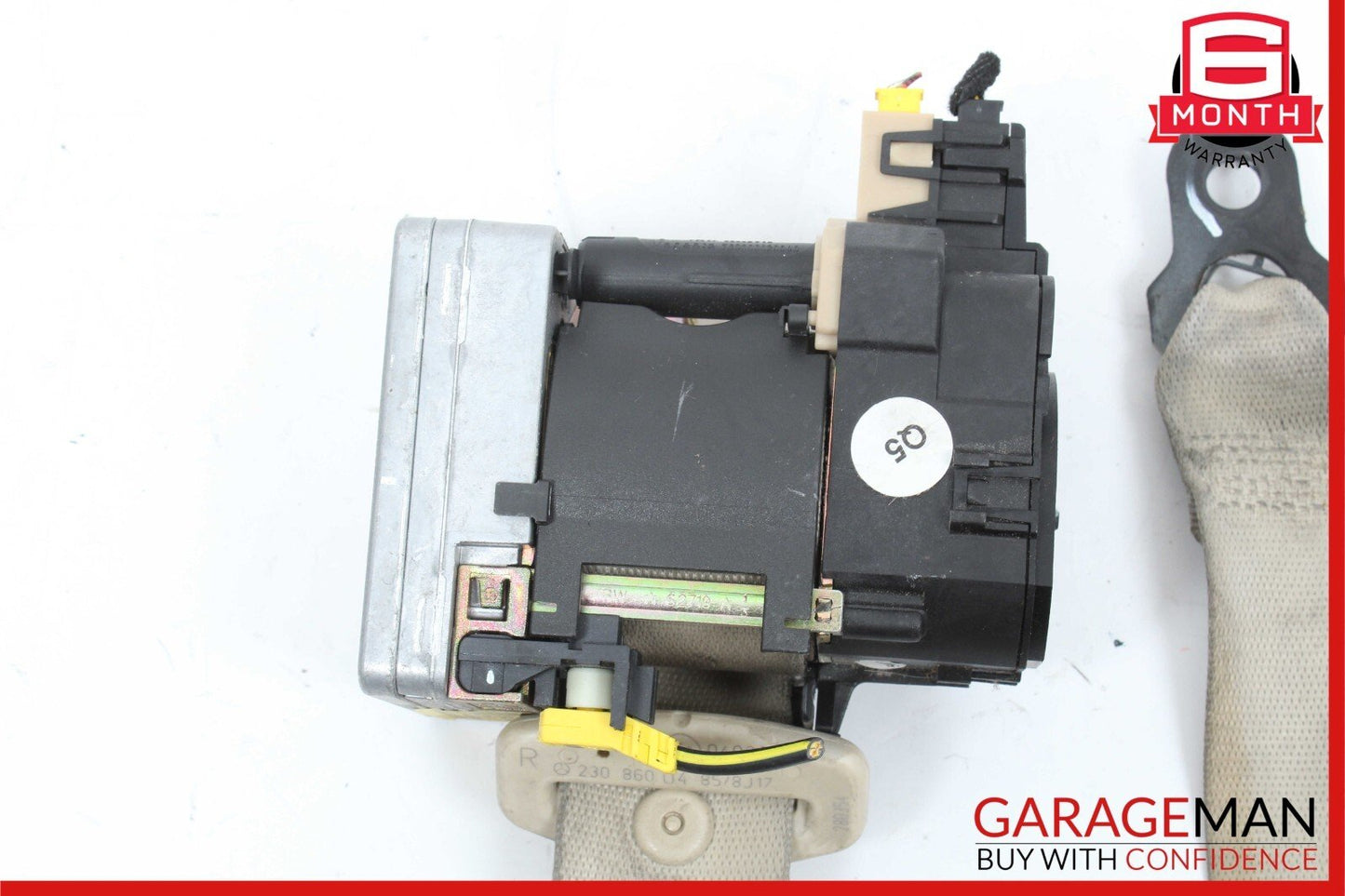 03-06 Mercedes R230 SL500 Front Right Seat Belt Seatbelt Retractor Beige