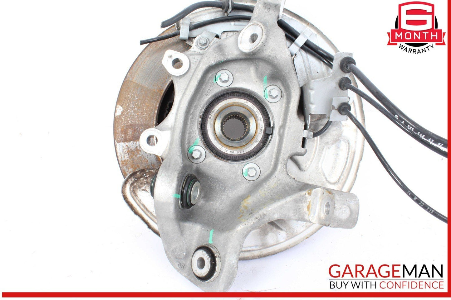 15-20 Mercedes W205 C300 Rear Left Side Wheel Spindle Knuckle w/ Rotor Disc OEM