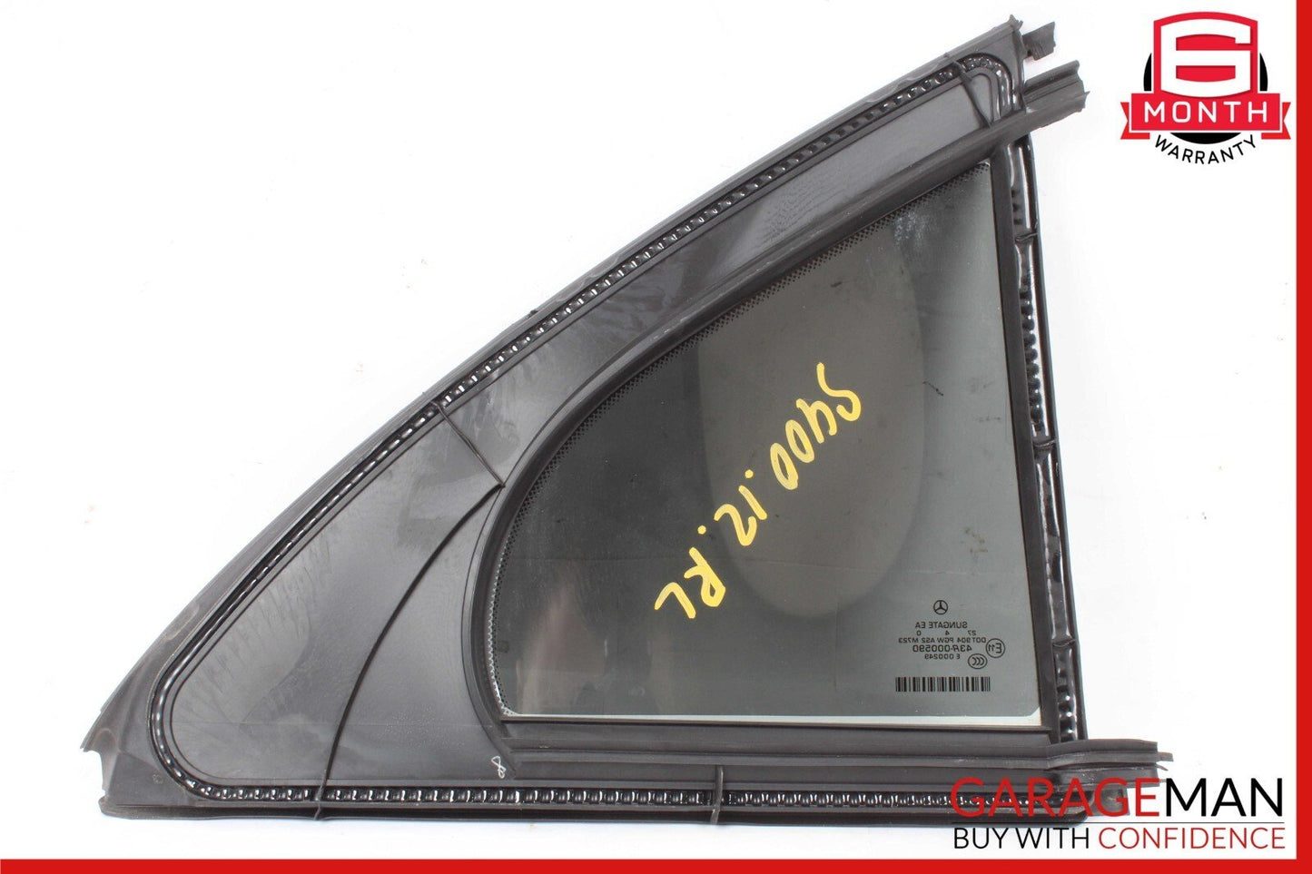 07-13 Mercedes W221 S400 S63 AMG Quarter Window Glass Rear Left Driver Side OEM
