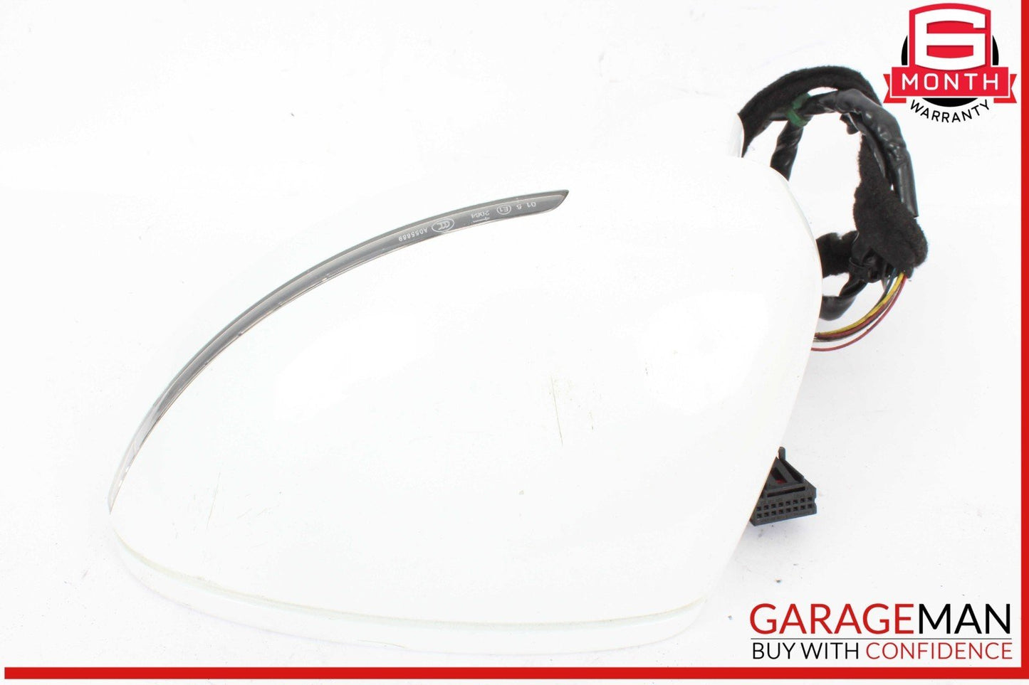 08-15 Audi TT TTS Front Left Driver Side Door Rear View Mirror White OEM