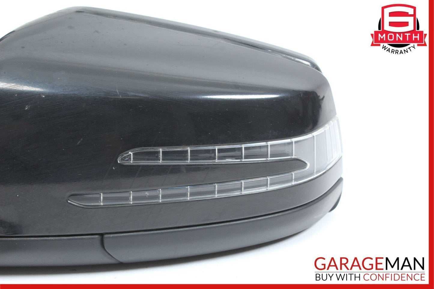 10-11 Mercedes W204 C250 C63 AMG Front Left Side Rear View Door Mirror Black OEM