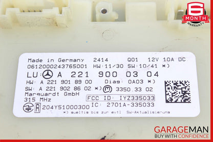 10-14 Mercedes W216 CL63 AMG CL550 Keyless Go Entry Control Module Unit OEM