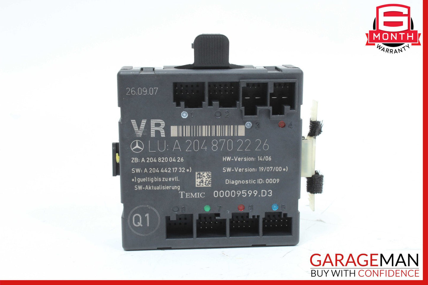 08-18 Mercedes W204 C300 C250 E400 Front Right Side Door Control Module OEM