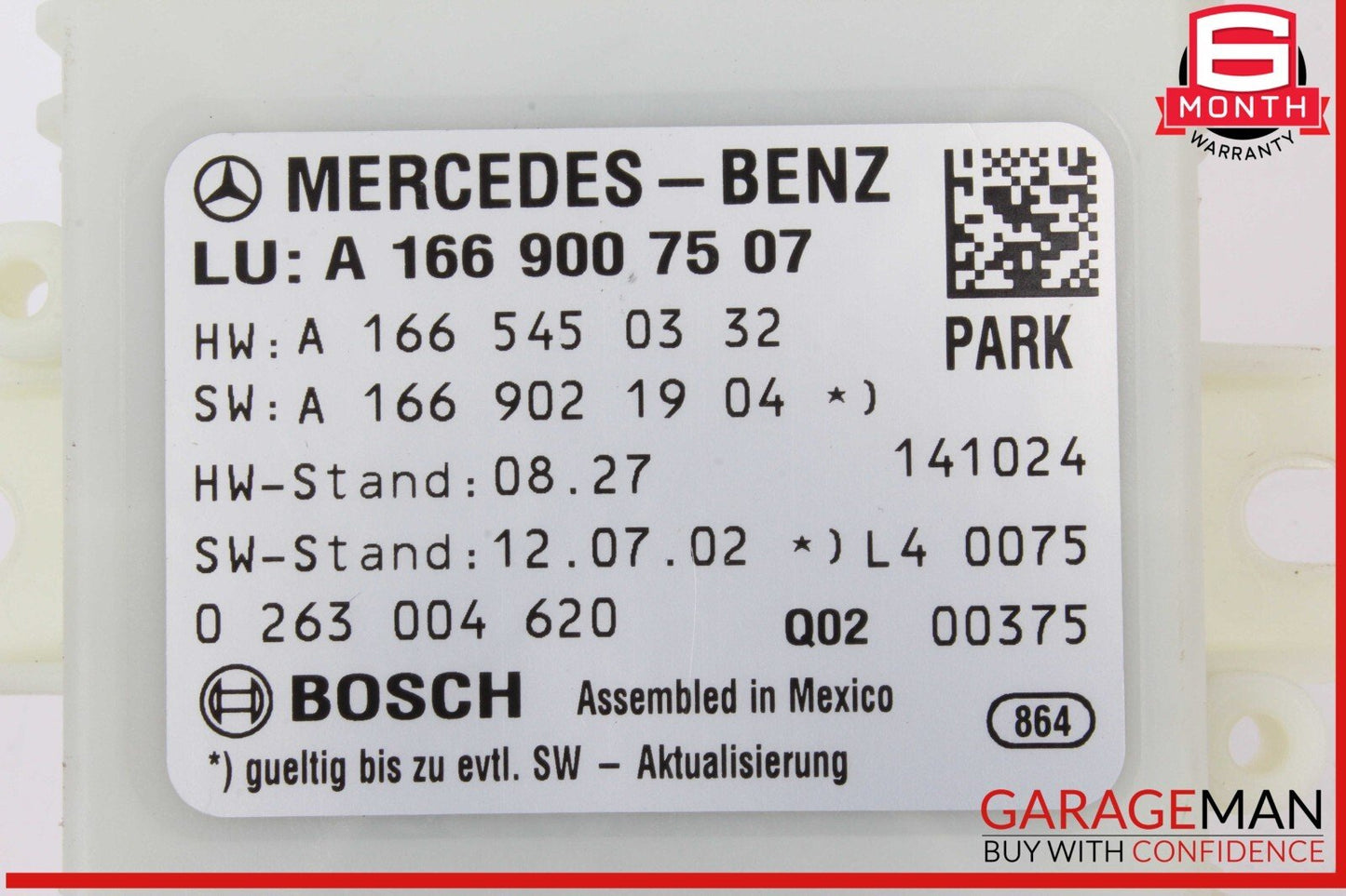13-16 Mercedes X166 GL450 ML550 Park Assist Parktronic Sensor Module Control OEM