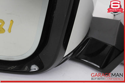 17-20 BMW 530E Front Left Driver Side Exterior Rear View Mirror White OEM