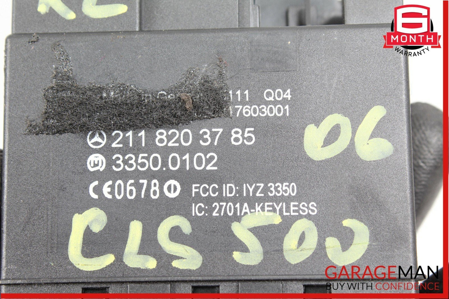 06-11 Mercedes W219 CLS55 AMG CLS500 Rear Door Keyless Go Control Module OEM