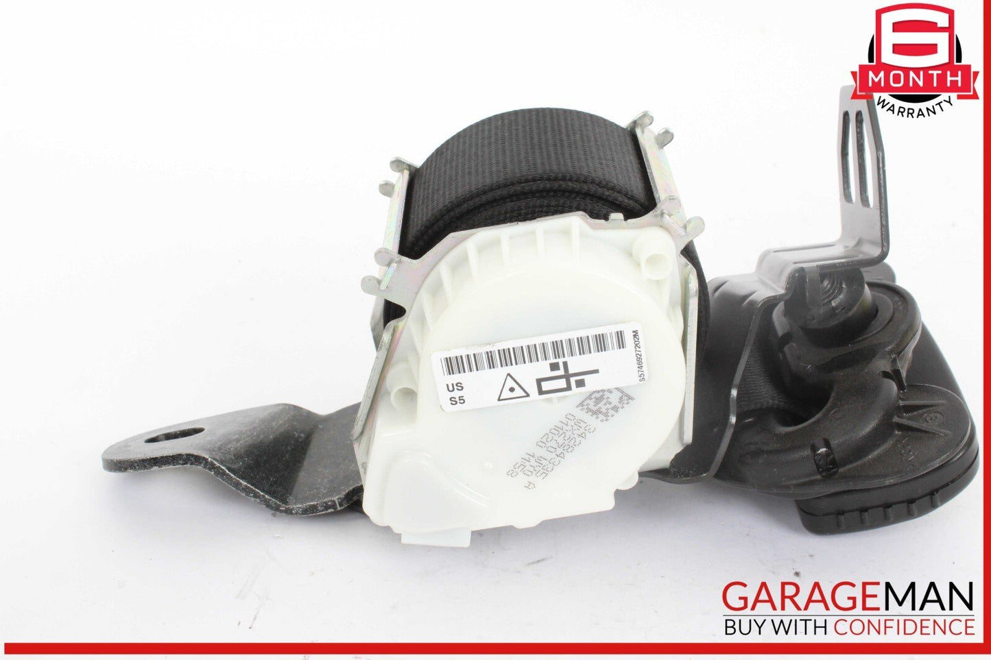 16-22 BMW X1 Rear Inner Outer Center Side Seat Belt Seatbelt Retractor Black OEM