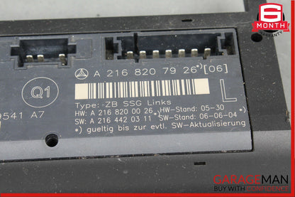 07-14  Mercedes-Benz CL550 W216 AMG Front Left Driver Seat Control Module 2168207926 Genuine
